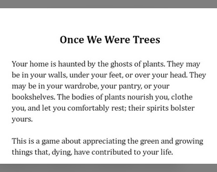 Once We Were Trees   - A calm game about the things that sustain you 