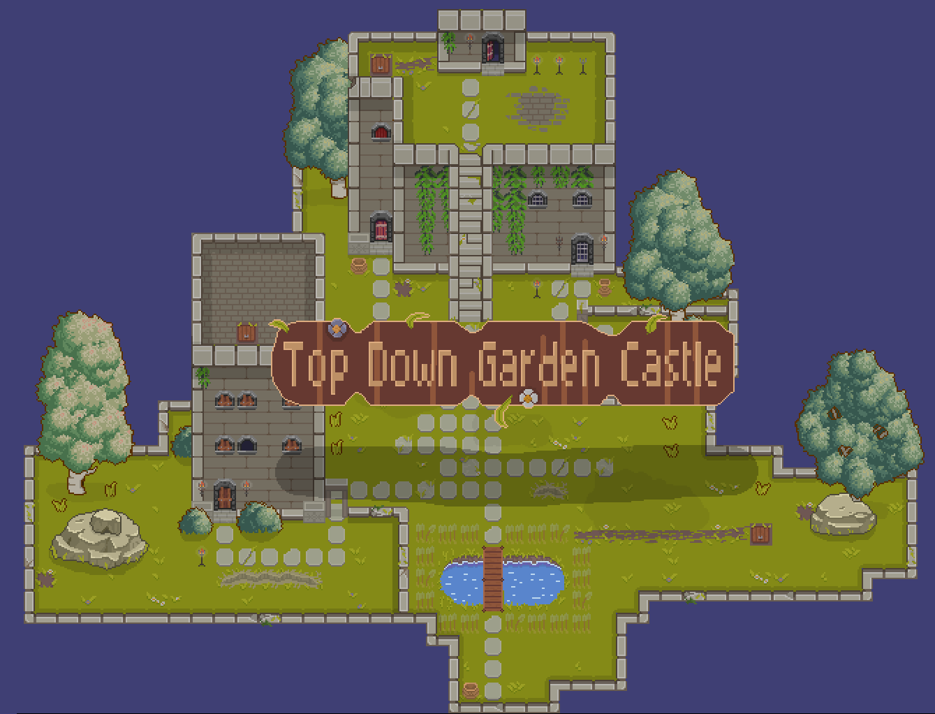 Top Down Garden Castle