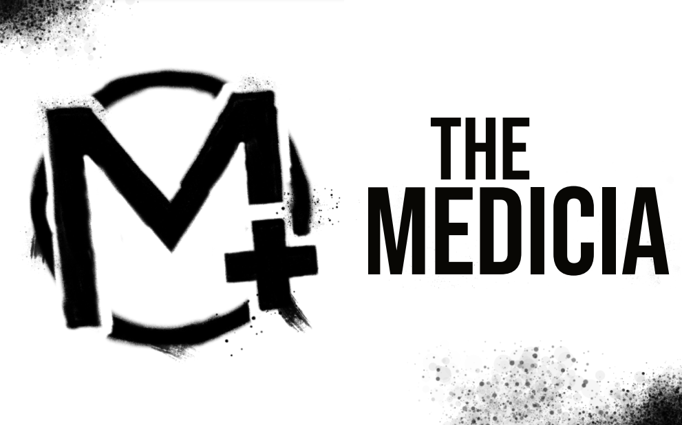The Medicia - Title and Spray logo