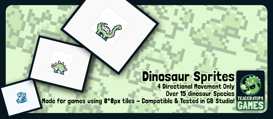 Dinosaur Sprites (GB Studio Compatible)