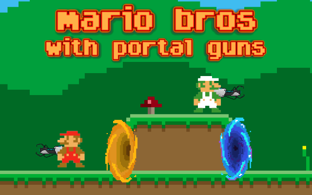 Mario Bros With Portal Guns