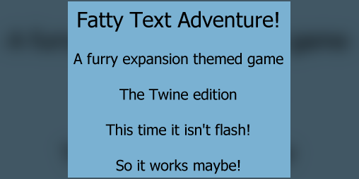 Cover image for Fatty Text Adventure Game