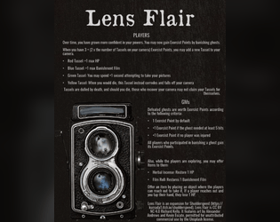 Lens Flair   - A player-facing expansion for Shudderspeed. 