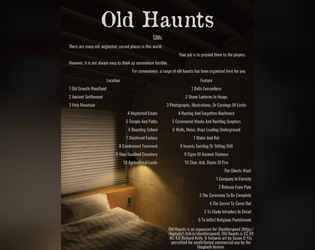 Old Haunts   - Quickly generate haunted locations to explore with Shudderspeed. 