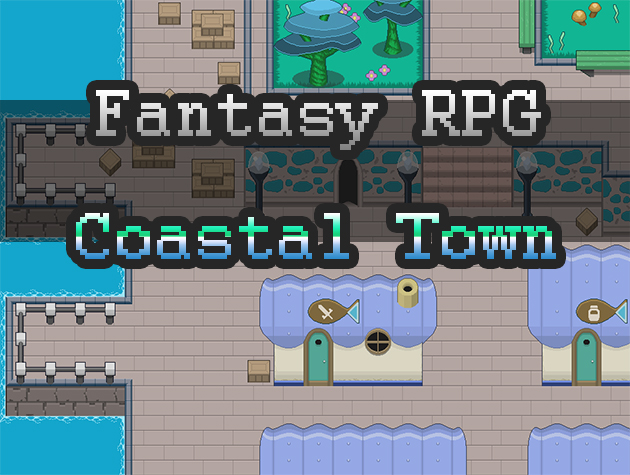 Fantasy RPG Tileset3 - Coastal Town[16x16,32x32,48x48]