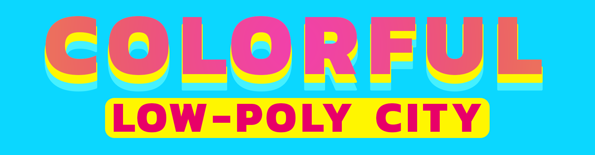Colorful Low-Poly City Optimized for Mobile: Unity Asset Pack