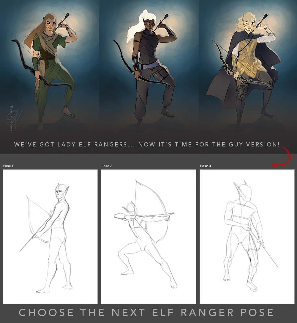 archer pose reference